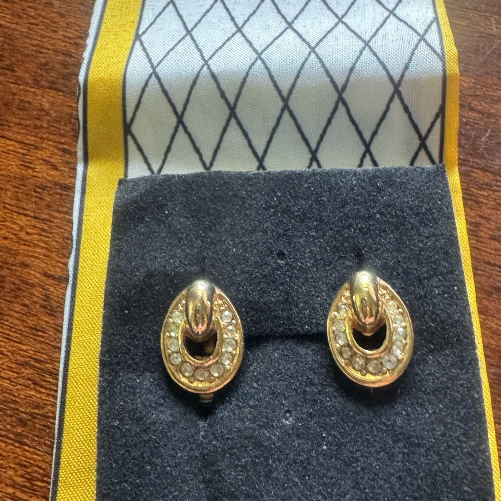 Christian Dior - Germany Elegant Stamped clip-on  Earrings